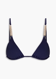 Melissa Odabash - Maldives embellished triangle bikini top - Blue - IT 44