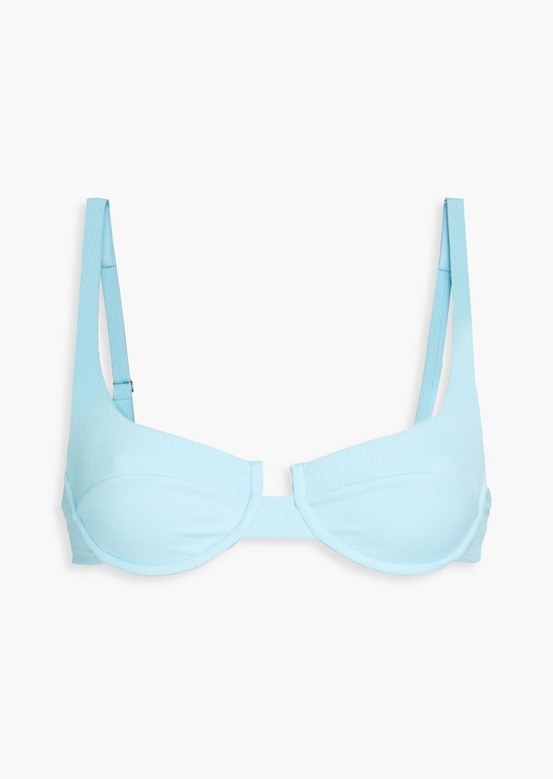 Melissa Odabash - Montreal ribbed underwired bikini top - Blue - IT 42