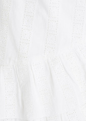 Melissa Odabash - Paige wrap-effect broderie anglaise cotton mini dress - White - L