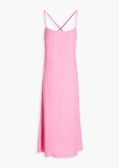 Melissa Odabash - Primrose lace-up crepe midi dress - Blue - XS