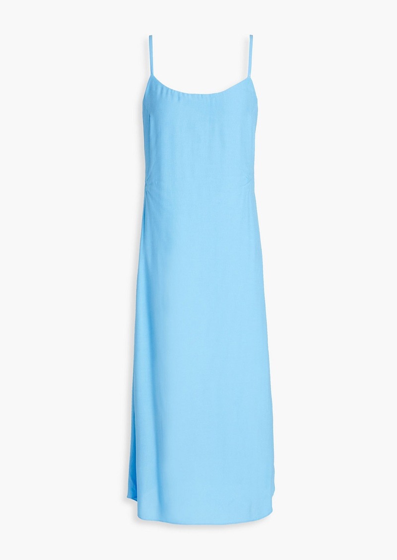 Melissa Odabash - Primrose lace-up crepe midi dress - Blue - XS