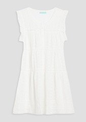 Melissa Odabash - Rebekah ruffled broderie anglaise cotton mini dress - White - S