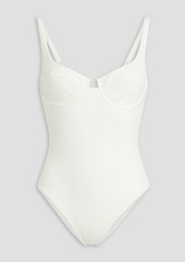 Melissa Odabash - Sanremo ribbed swimsuit - White - IT 42
