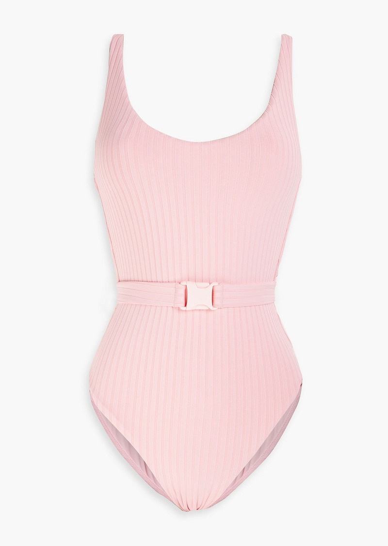 Melissa Odabash - St. Tropez belted ribbed swimsuit - Pink - IT 44