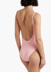 Melissa Odabash - St. Tropez belted ribbed swimsuit - Pink - IT 44