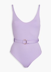 Melissa Odabash - St. Tropez belted ribbed swimsuit - Pink - IT 44