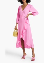Melissa Odabash - Taylor ruffled voile midi wrap dress - Pink - XS