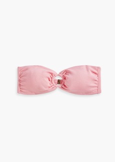 Melissa Odabash - Tortola embellished seersucker bandeau bikini top - Pink - IT 42