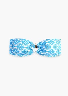Melissa Odabash - Tortola ring-embellished printed bandeau bikini top - Blue - IT 40
