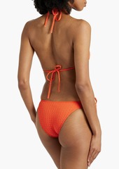 Melissa Odabash - Venice metallic jacquard triangle bikini top - Orange - IT 42
