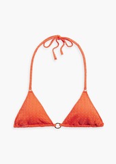 Melissa Odabash - Venice metallic jacquard triangle bikini top - Orange - IT 42