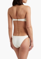 Melissa Odabash - Venice ring-embellished stretch-seersucker low-rise bikini briefs - White - IT 40