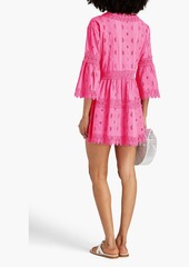 Melissa Odabash - Victoria broderie anglaise cotton mini dress - Pink - XS