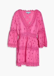 Melissa Odabash - Victoria broderie anglaise cotton mini dress - Pink - XS