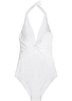 Melissa Odabash - Zanzibar twist-front halterneck swimsuit - White - IT 42