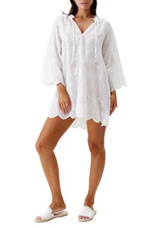 Melissa Odabash Lucy Embroidered Cotton Cover-Up Tunic