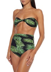 Melissa Odabash - Caribe ruched printed high-rise bikini briefs - Black - IT 40