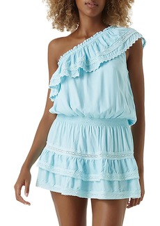 Melissa Odabash Womens Tiered One Shoulder Cover-Up