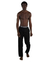 Members Only Jersey Knit Pant with Logo Elastic - Black
