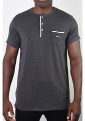 Members Only Men's Basic Henley 3 Button Pocket Tee