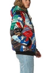 Members Only Men's Bottle Cap Print Jacket - Black soda