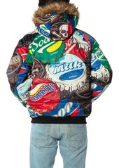 Members Only Men's Bottle Cap Print Jacket - Black soda