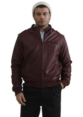 Members Only Men's Faux Leather Iconic Racer Jacket ( )
