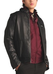 Members Only Men's Iconic Leather Jacket - Black