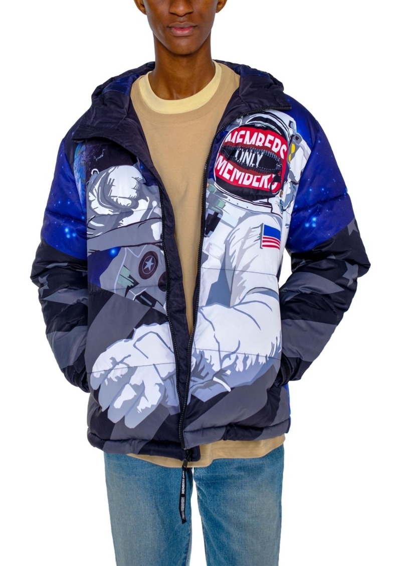 Members Only Men's Space Puffer Jacket - Black