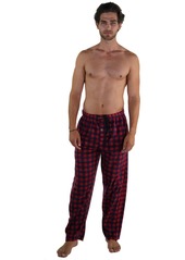 Members Only Minky Fleece Pant with Draw String - Red Plaid