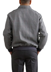 Members Only Men's Anderson Glen Plaid Iconic Racer Jacket - Grey print