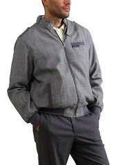 Members Only Men's Anderson Glen Plaid Iconic Racer Jacket - Grey print