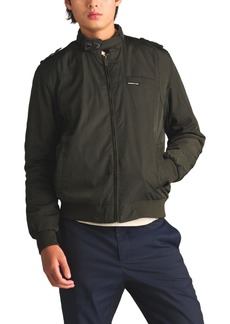 Members Only Men's Heavy Iconic Racer Quilted Lining Jacket (Slim Fit) - Dark Green