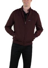 Members Only Men's Heavy Iconic Racer Quilted Lining Jacket (Slim Fit) - Burgundy