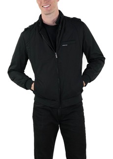 Members Only Men's Heavy Iconic Racer Quilted Lining Jacket (Slim Fit) - Black