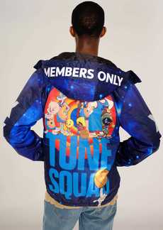Members Only Men's Space Jam Galaxy Midweight Jacket