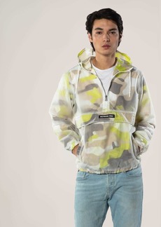 Members Only Men's Translucent Camo Print Popover Jacket