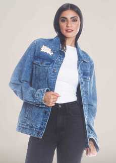 Members Only Women's Chucky Placement Denim Oversized Jacket