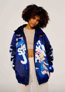 Members Only Women's Space Jam Galaxy Midweight Oversized Jacket