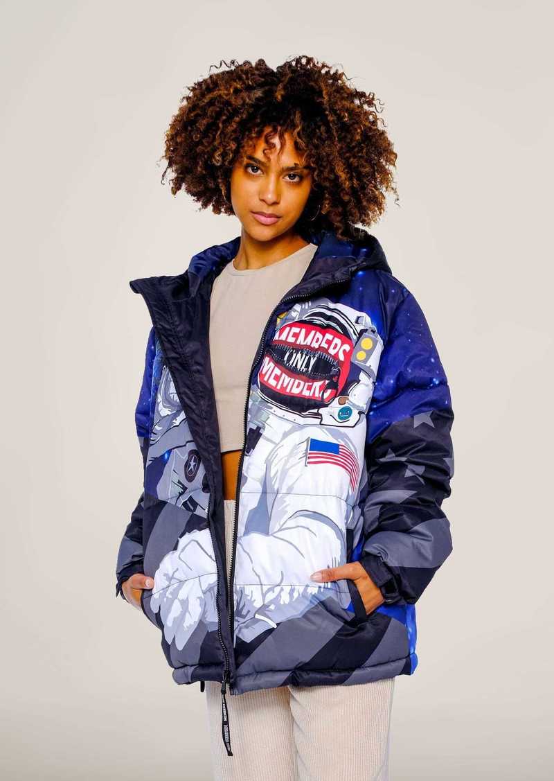 Members Only Women's Space Puffer Oversized Jacket