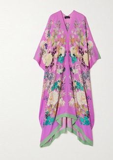 Meng Floral-print Silk-georgette Kaftan