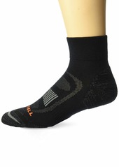 Merrell Men's 1 Pack Cushioned Zoned Light Hiker Socks (Low/Quarter/Crew Socks)  Shoe Size: 9.5-12