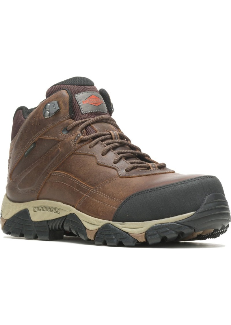 Merrell Men's Moab Adventure Mid Waterproof Carbon Fiber Construction Boot Medium Brown