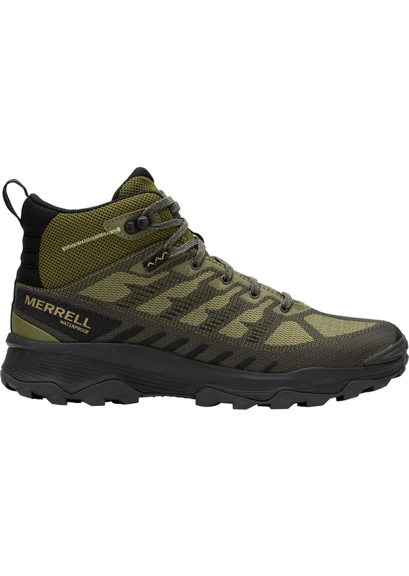 Merrell Men's Speed Eco Mid Waterproof Hiking Boots, Size 9, Green
