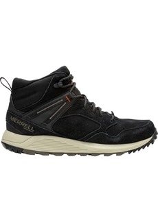 Merrell Men's Wildwood Mid Leather Waterproof Hiking Boots, Size 7, Black