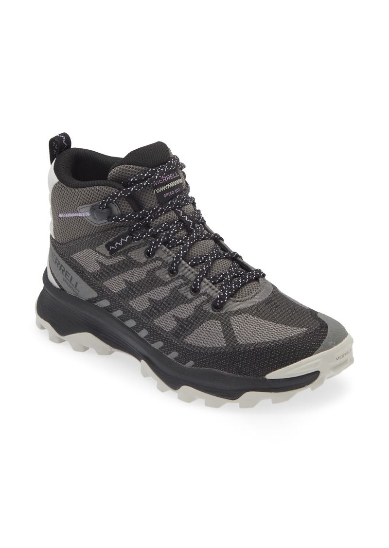 Merrell Speed Eco Mid Waterproof Boot in Charcoal/Orchid at Nordstrom Rack