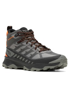 Merrell Speed Eco Waterproof Mid Hiking Shoe in Charcoal/Tang at Nordstrom Rack