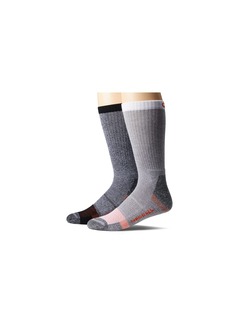 Merrell Unisex-Adult's Performance Safety Toe Crew Socks-2 Pair Pack-Moisture Management & Blister Prevention  L/XL (Men's 12.5-15 / Women's 14+)