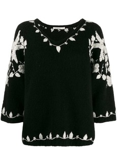 Mes Demoiselles embroidered design jumper