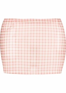 Miaou Fig gingham-check mini skirt